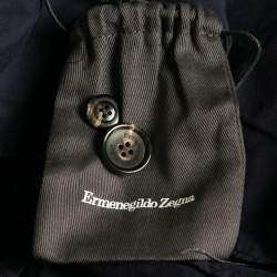 Pre Owned Ermenegildo Zegna Navy Blue Cotton Single Breasted Blazer XL