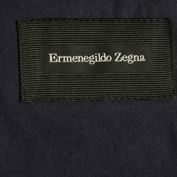 Pre Owned Ermenegildo Zegna Navy Blue Cotton Single Breasted Blazer XL