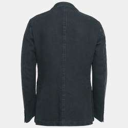 Pre Owned Ermenegildo Zegna Black Denim Single Breasted Blazer XL