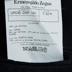 Pre Owned Ermenegildo Zegna Black Denim Single Breasted Blazer XL