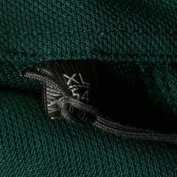 Pre Owned Ermenegildo Zegna Green Pique Cotton Polo T-Shirt XL