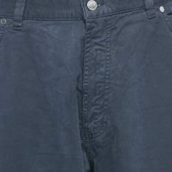 Ermenegildo Zegna Navy Blue Cotton Drill Trousers 4XL