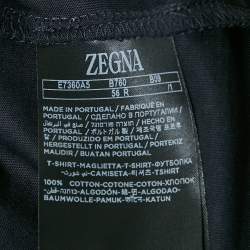 Pre Owned Ermenegildo Zegna Navy Cotton Jersey Crew Neck T-Shirt XXL