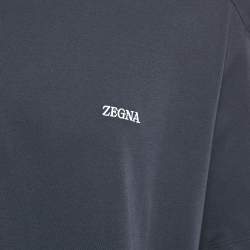 Pre Owned Ermenegildo Zegna Navy Cotton Jersey Crew Neck T-Shirt XXL