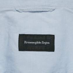 Ermenegildo Zegna Blue Cotton Button Front Shirt XXXL