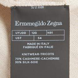 Ermenegildo Zegna Light Beige Cashmere Turtle Neck Sweater XXL