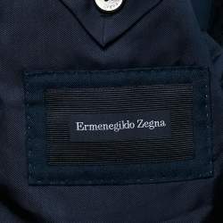 مملوكة مسبقًا Ermenegildo Zegna Easy Light Blue Gabardine Cashmere Blazer XXL