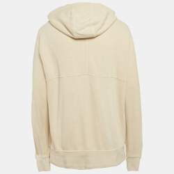 Ermenegildo Zegna Beige Cotton Hooded Sweatshirt L