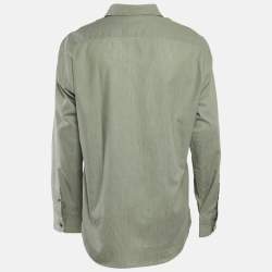 مملوكة مسبقًا Ermenegildo Zegna Green Cotton Button Front Shirt XL