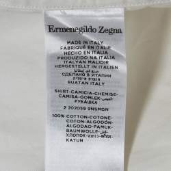 Pre Owned قميص إيرمنيجيلدو زينيا كوتور قطن أبيض مقاس كبير - لارج