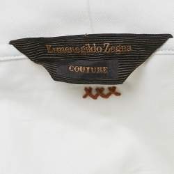 Pre Owned قميص إيرمنيجيلدو زينيا كوتور قطن أبيض مقاس كبير - لارج