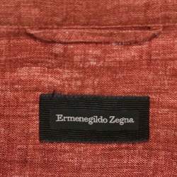 Ermenegildo Zegna Brown Linen Button Front Shirt XL