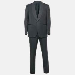Pre Owned Ermenegildo Zegna Navy Blue Wool Blend Regular Fit Suit XL