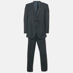 Ermenegildo Zegna Navy Blue Wool Blend Made To Wear Suit 6XL