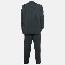 Ermenegildo Zegna Navy Blue Wool Blend Made To Wear Suit 6XL