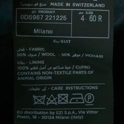 Ermenegildo Zegna Navy Blue Wool Blend Made To Wear Suit 6XL