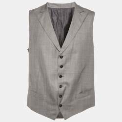 Ermenegildo Zegna Grey Wool Manhattan Formal Vest XXL
