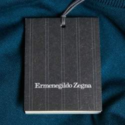 Ermenegildo Zegna Blue Cotton Knit Crew Neck Sweatshirt 4XL
