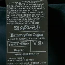 Ermenegildo Zegna Blue Cotton Trousers XXXL