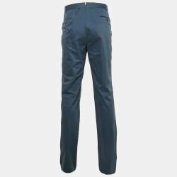 Ermenegildo Zegna Blue Cotton Trousers XXXL