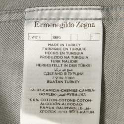 Ermenegildo Zegna Grey Cotton Button Front Shirt XL