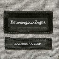Ermenegildo Zegna Grey Cotton Button Front Shirt XL