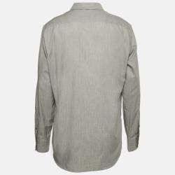 Ermenegildo Zegna Grey Cotton Button Front Shirt XL