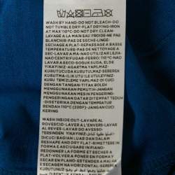 Pre Owned Ermenegildo Zegna Blue Wool Techmerino Crew Neck T-Shirt M