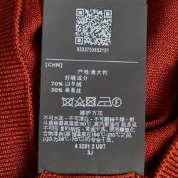 Zegna Brown Cashmere Knit Crew Neck Sweater XL