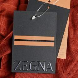 Zegna Brown Cashmere Knit Crew Neck Sweater XL