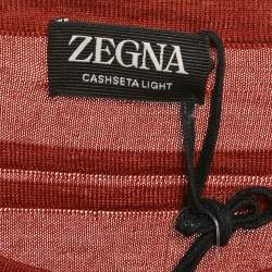 Zegna Brown Cashmere Knit Crew Neck Sweater XL