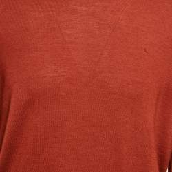 Zegna Brown Cashmere Knit Crew Neck Sweater XL