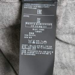 Zegna Cashseta Grey Cashmere Knit Turtle Neck Sweater L