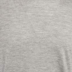 Zegna Cashseta Grey Cashmere Knit Turtle Neck Sweater L