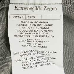Ermenegildo Zegna Grey Cotton Button Front Shirt XXL