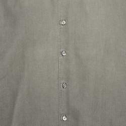 Ermenegildo Zegna Grey Cotton Button Front Shirt XXL