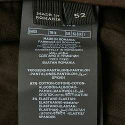 Ermenegildo Zegna Brown Cotton Regular Fit Trousers L