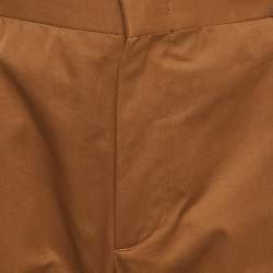 Ermenegildo Zegna Brown Cotton Regular Fit Trousers L