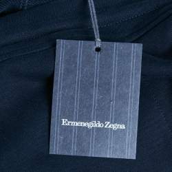 Pre Owned Ermenegildo Zegna Navy Blue Cotton Blend Joggers XXL