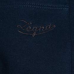 Pre Owned Ermenegildo Zegna Navy Blue Cotton Blend Joggers XXL