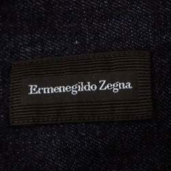 مملوكة مسبقًا Ermenegildo Zegna Blue Denim Button Front Shirt L