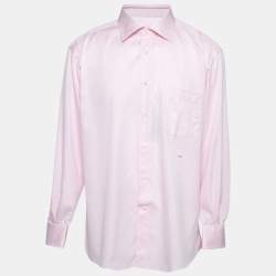 Ermenegildo Zegna Su Misura Pink Cotton Tailored Fit Shirt 4XL 