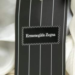 Pre Owned Ermenegildo Zegna Su Misura Grey Wool Trofeo 600 Trousers 5XL Waist 39.5"