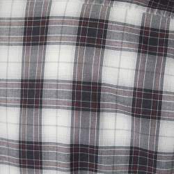 Pre Owned Ermenegildo Zegna Light Grey Plaid Check Cotton Long Sleeve Shirt L