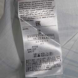 Pre Owned Ermenegildo Zegna Light Blue Checked Linen & Cotton Shirt XL