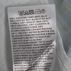 Pre Owned Ermenegildo Zegna Light Blue Checked Linen & Cotton Shirt XL