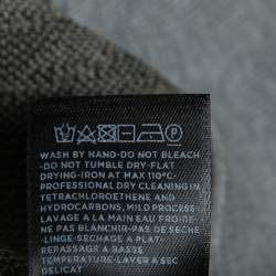 Pre Owned Ermenegildo Zegna Couture Grey Printed Knit Crewneck Sweater L  