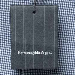 مملوكة مسبقًا Ermenegildo Zegna Blue Gingham Cotton Button Front Shirt XL
