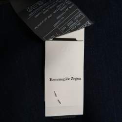 Pre Owned Ermenegildo Zegna Blue Chambray Single-Breasted Blazer L