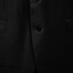 Ermenegildo Zegna Black Wool Crepe Single-Breasted Suit 4XL